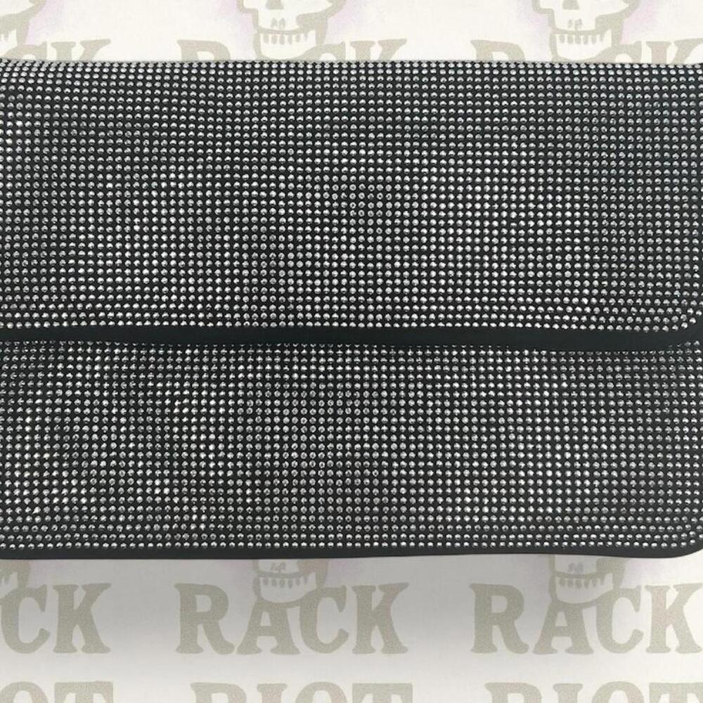 🖤 Badgley Mischka Rhinestone & Black Clutch — Chain Strap Evening Bag